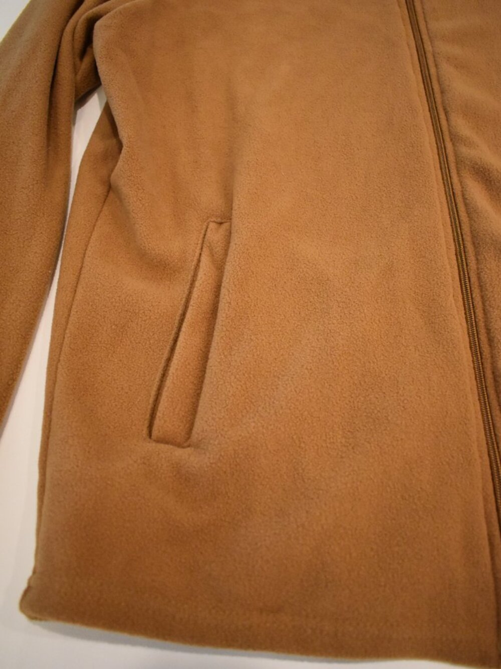 Real Essentials Women's Brown Full Zip Fleece Jacket XL Lightweight Soft Warm - Picture 2 of 5